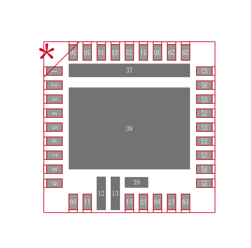 LMX2531LQX1778E/NOPB封装焊盘图
