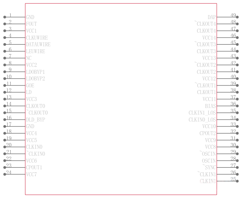 LMK04001BISQX/NOPB引脚图