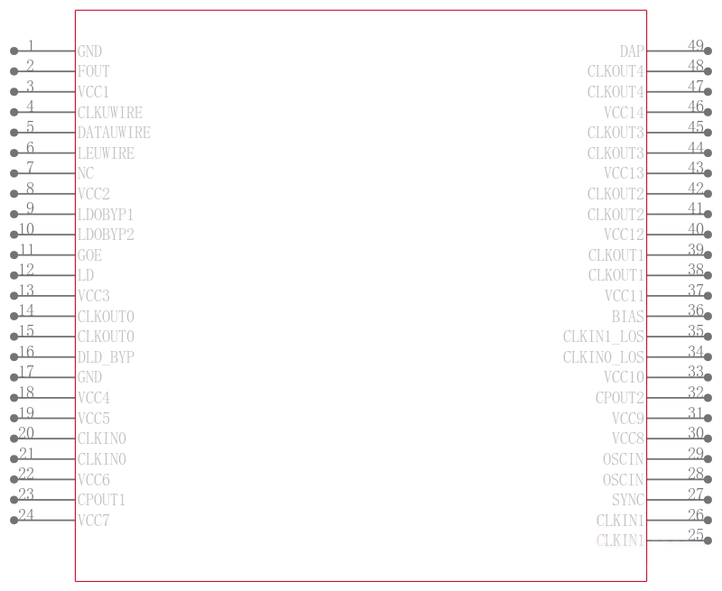 LMK04011BISQX/NOPB引脚图