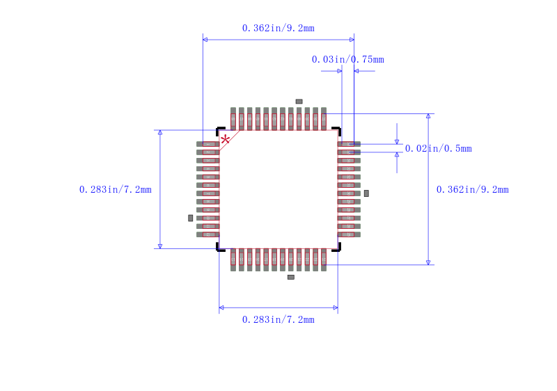 LM3S310-EQN25-C2T封装图