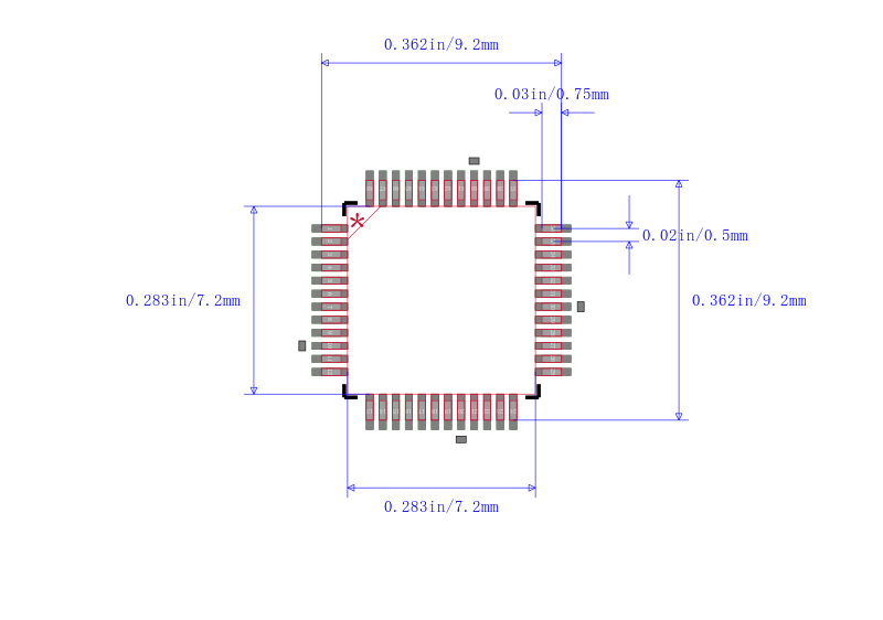LM3S601-EQN50-C2T封装图