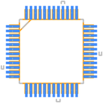 LM3S301-IQN20-C2封装焊盘图