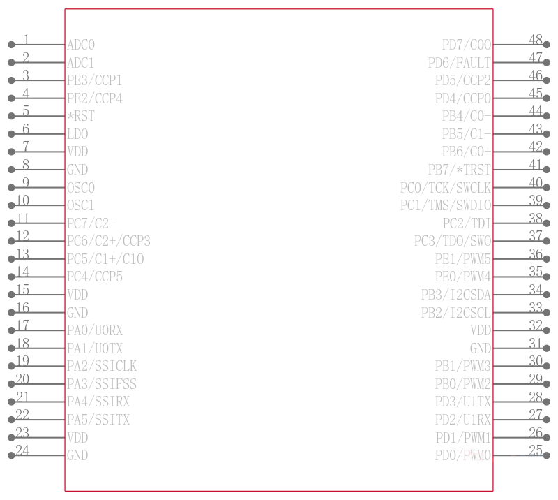 LM3S615-EQN50-C2T引脚图