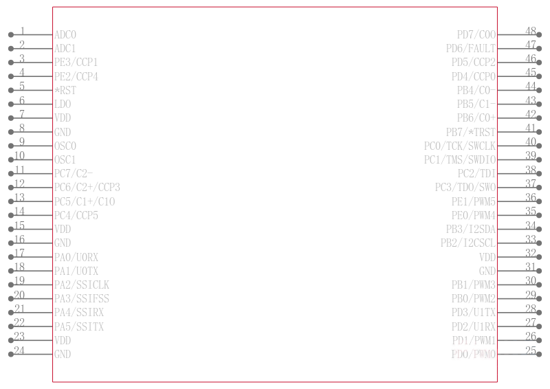 LM3S815-IQN50-C2引脚图