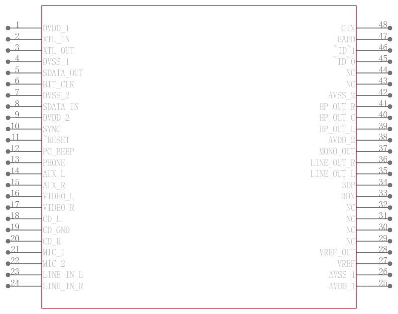 LM4550BVHX/NOPB引脚图