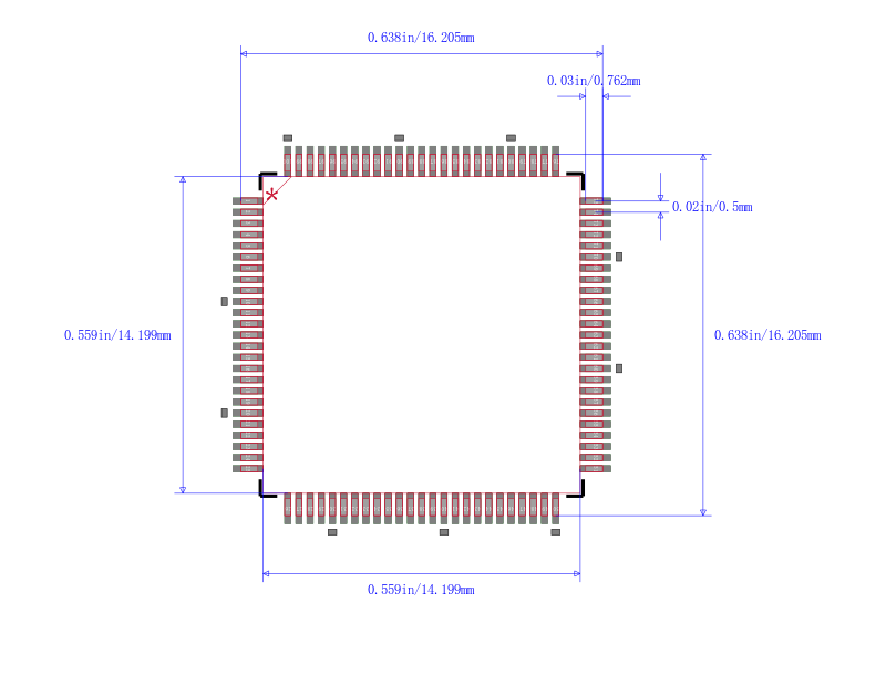 LM3S1110-EQC25-A2封装图