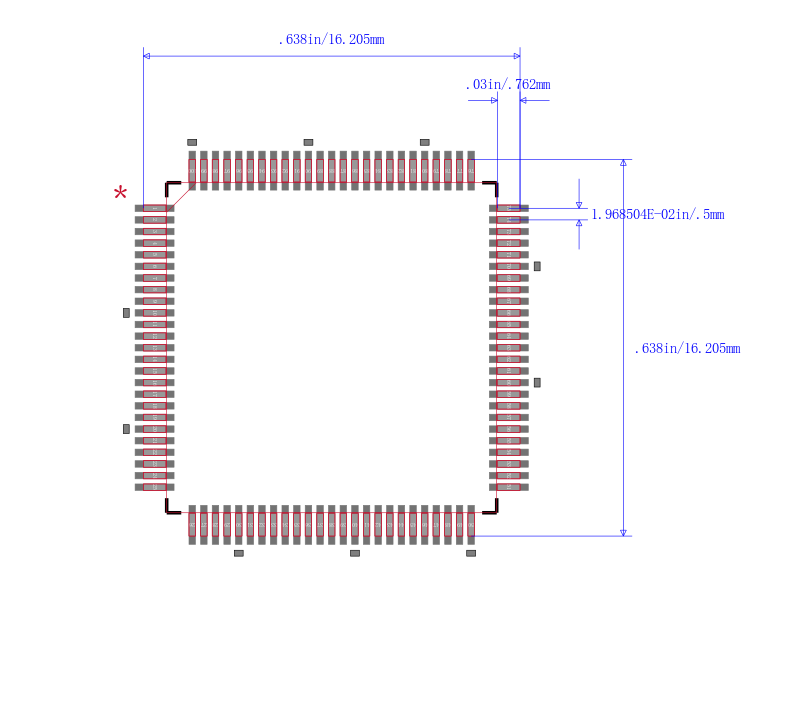 LM3S1133-IQC50-A2封装图