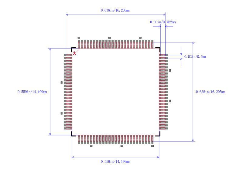 LM3S6C11-IQC80-A2封装图