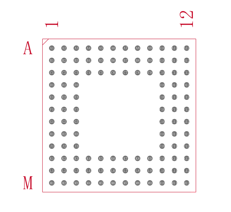 LM3S1110-IBZ25-A2T封装焊盘图