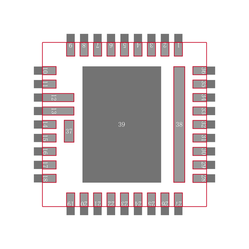 LMX2531LQ2080E封装焊盘图