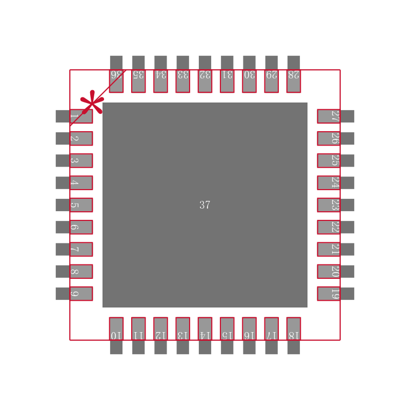 LMX2541SQ2060E封装焊盘图