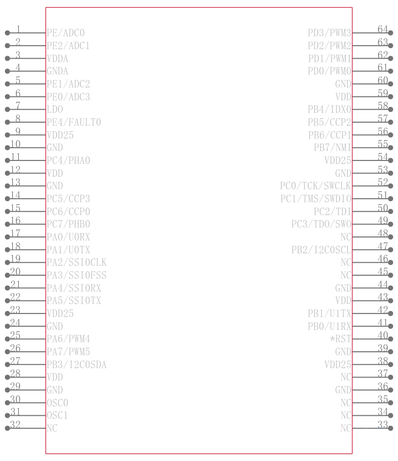 LM3S1627-IQR50-A0T引脚图