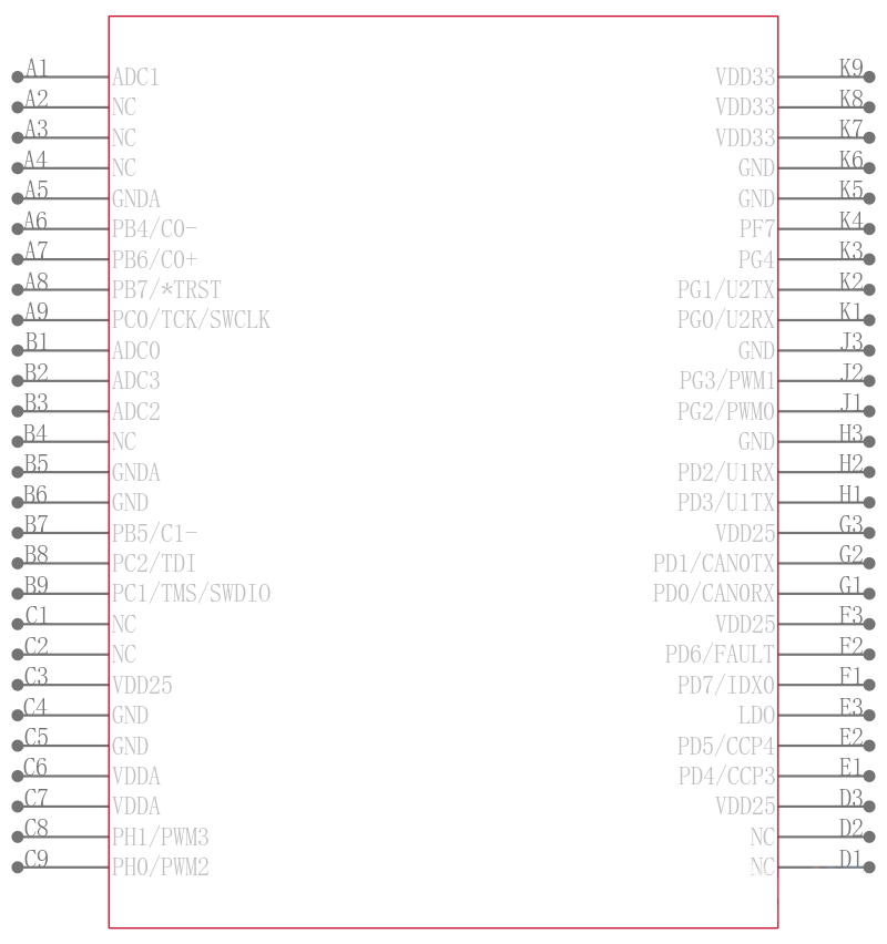 LM3S2965-IBZ50-A2T引脚图