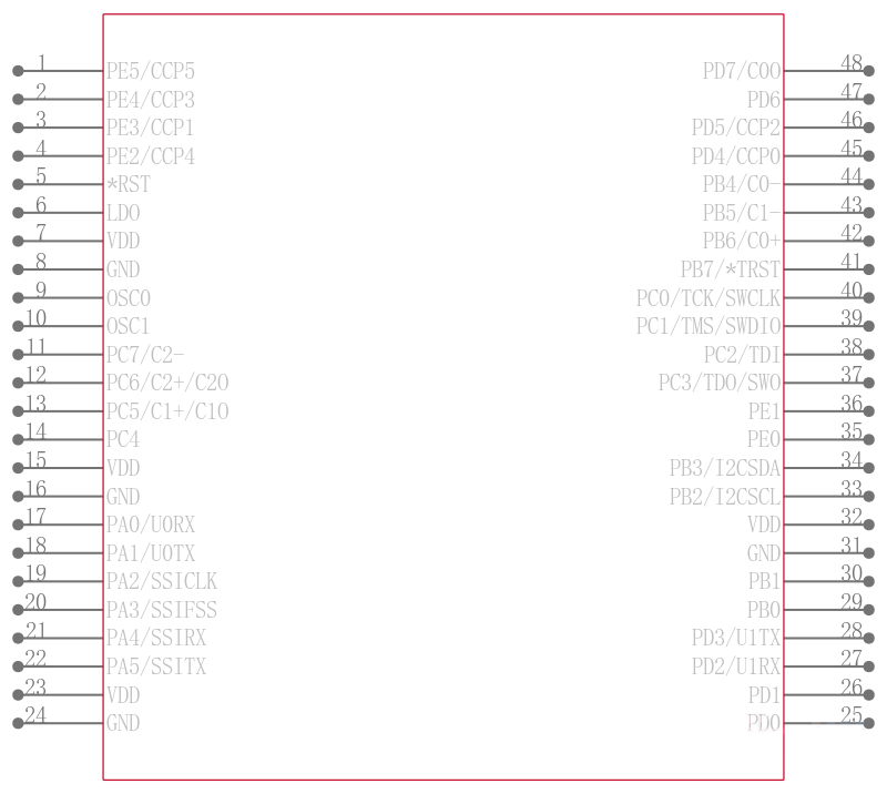 LM3S600-IQN50-C2引脚图