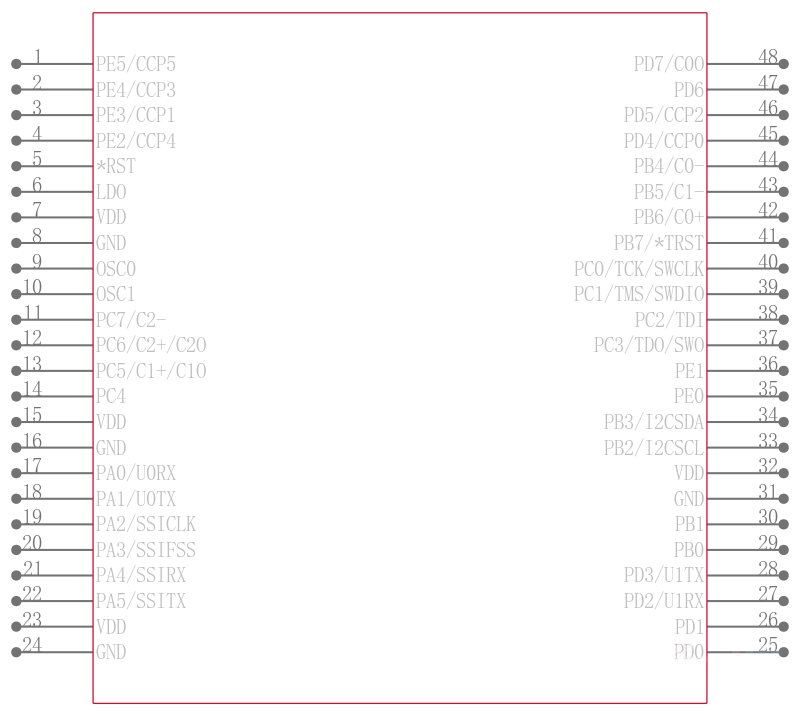 LM3S600-IQN50-C2T引脚图