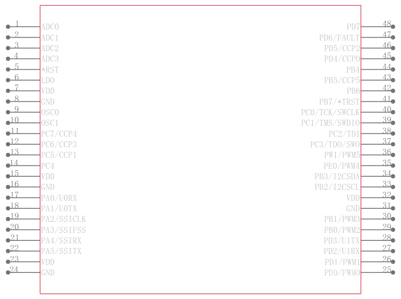 LM3S611-EQN50-C2T引脚图