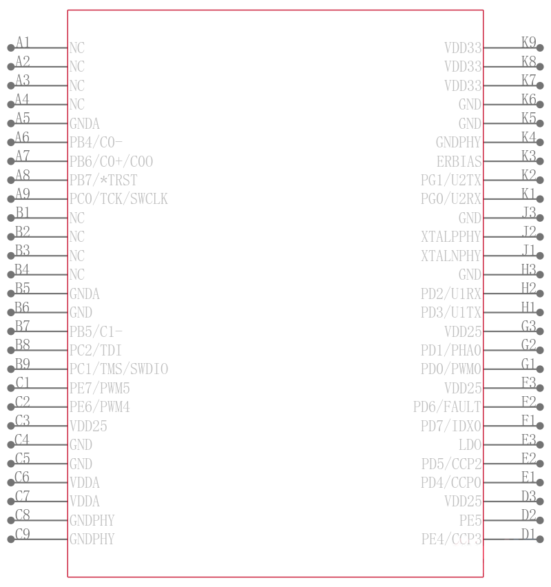 LM3S6950-IBZ50-A2引脚图