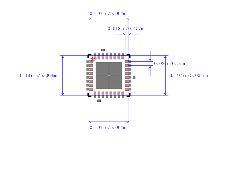 LCMXO2-256HC-4SG32C封装图