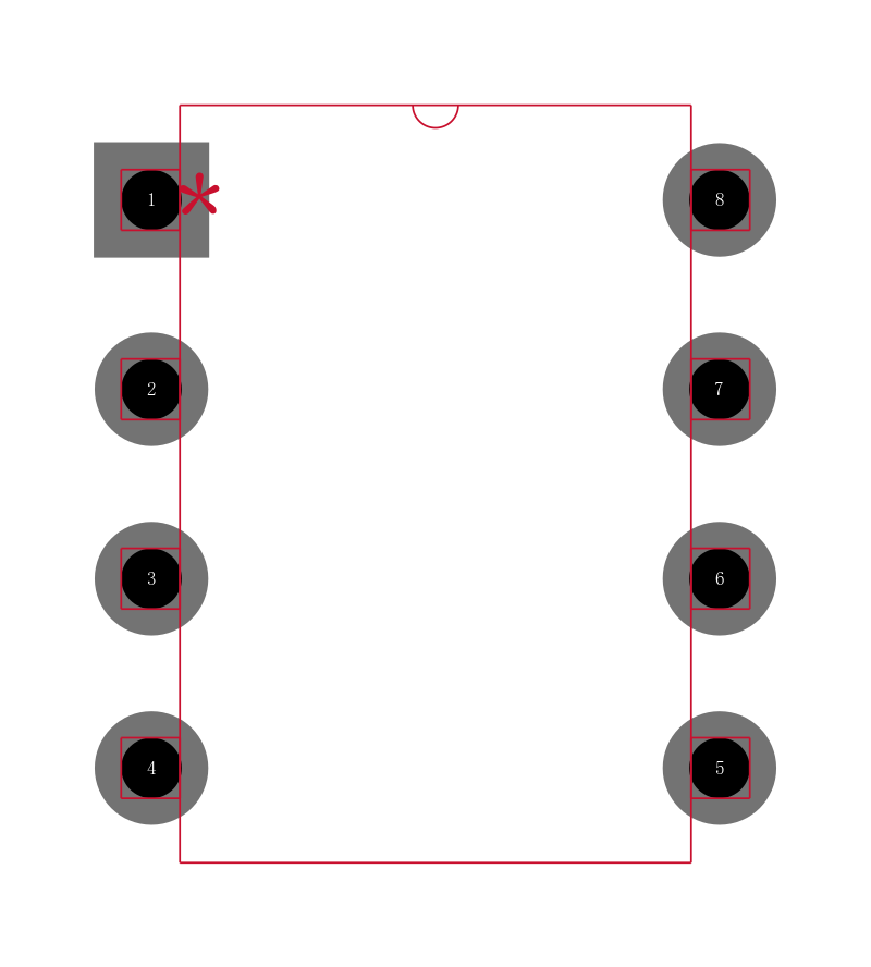 LT1167ACN8封装焊盘图