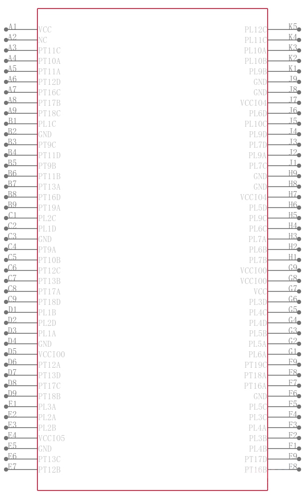 LCMXO2-1200UHC-4FTG256C引脚图