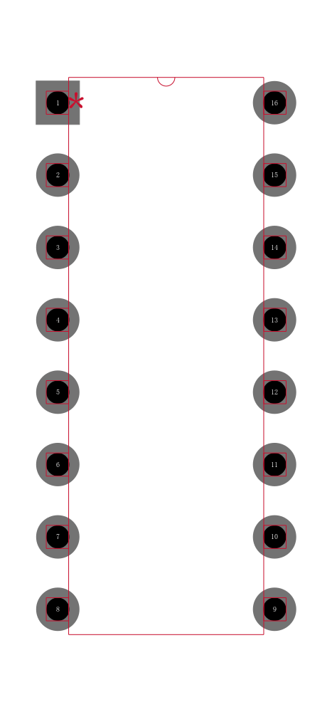 LTC489IN封装焊盘图