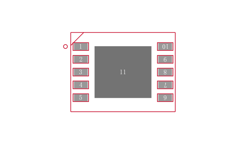 LM4890LDX/NOPB封装焊盘图
