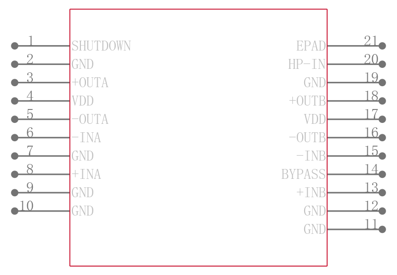 LM4863MTEX/NOPB引脚图