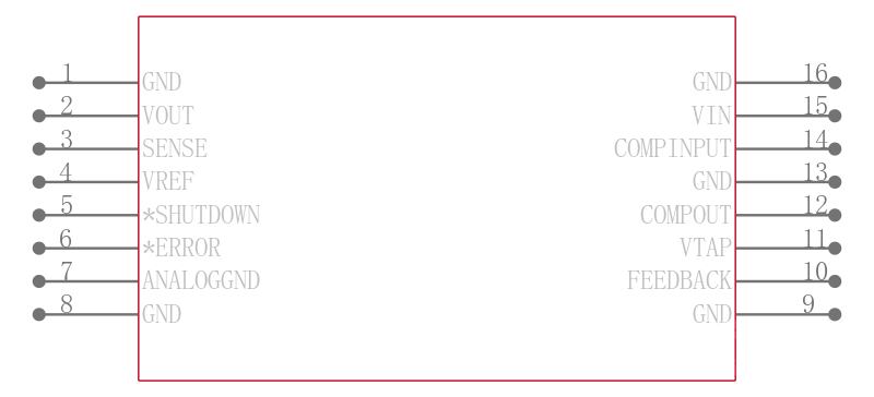 LP2960AIM-3.3/NOPB引脚图