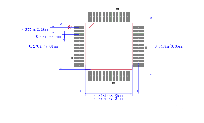 LPC1114FBD48/302,1封装图