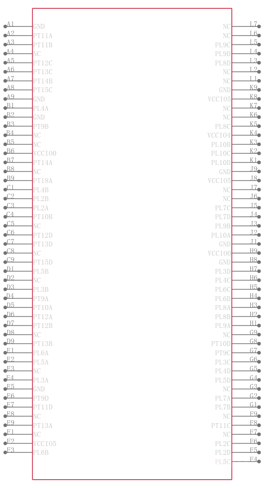 LCMXO2-2000UHC-5FG484I引脚图