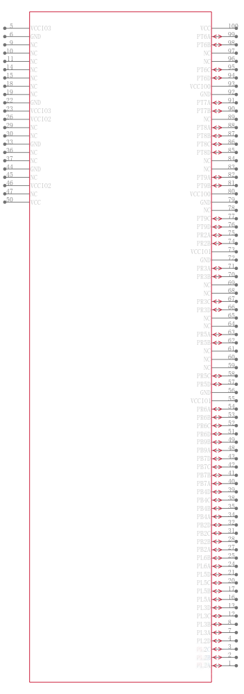 LCMXO2-256ZE-2TG100I引脚图