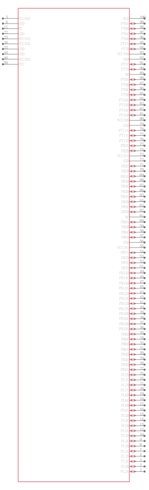 LCMXO2-640ZE-3TG100C引脚图