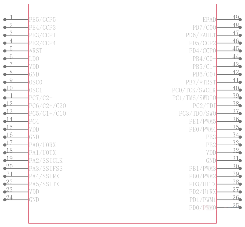 LM3S310-IGZ25-C2引脚图