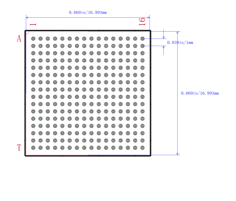 LFE2M20E-6F256C封装图