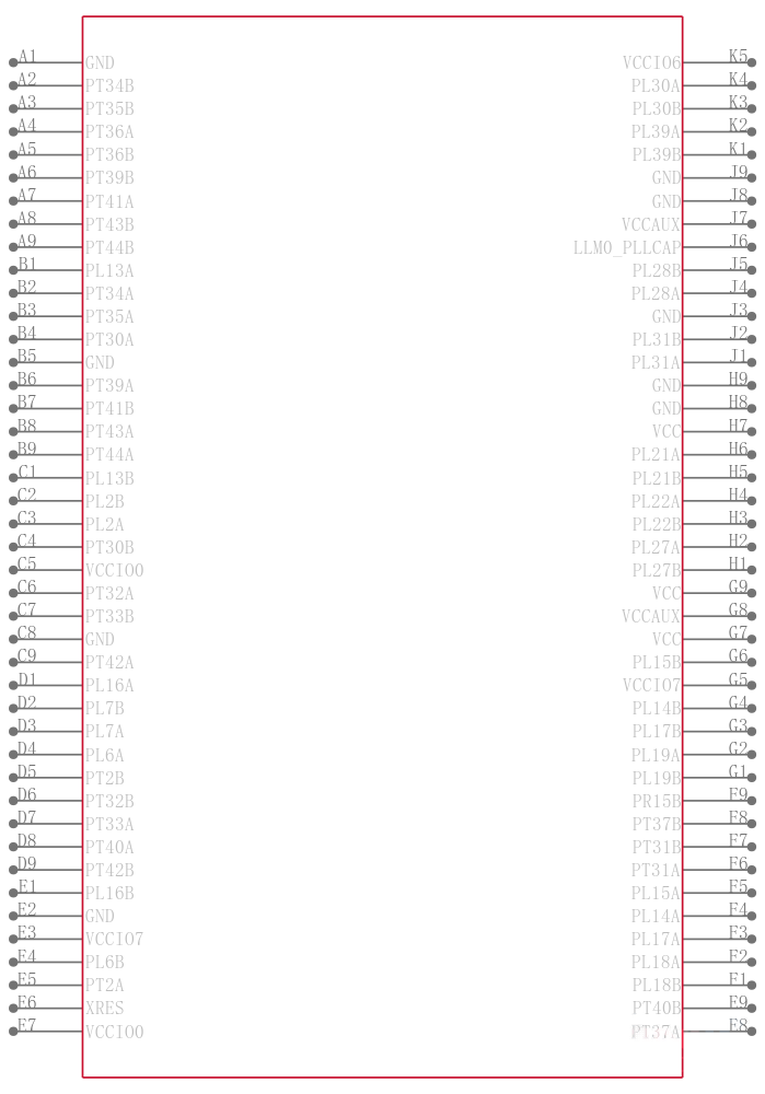 LFE2-20SE-5FN256I引脚图