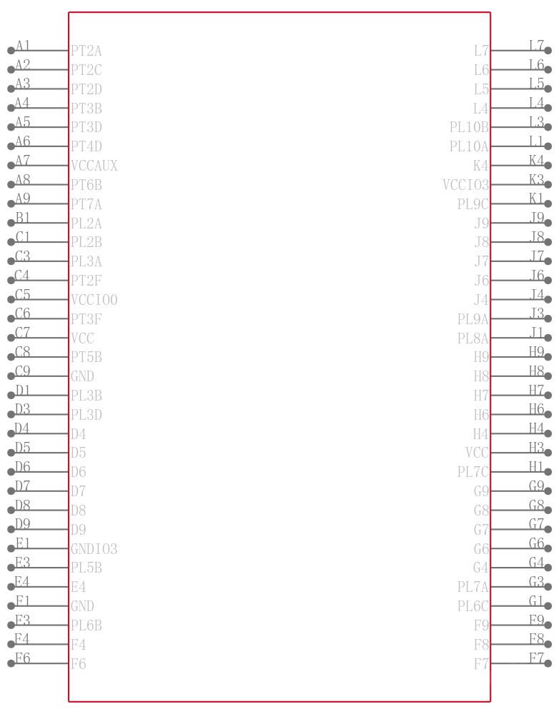 LCMXO640C-5M132C引脚图