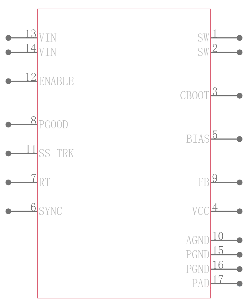 LM43603QPWPTQ1引脚图