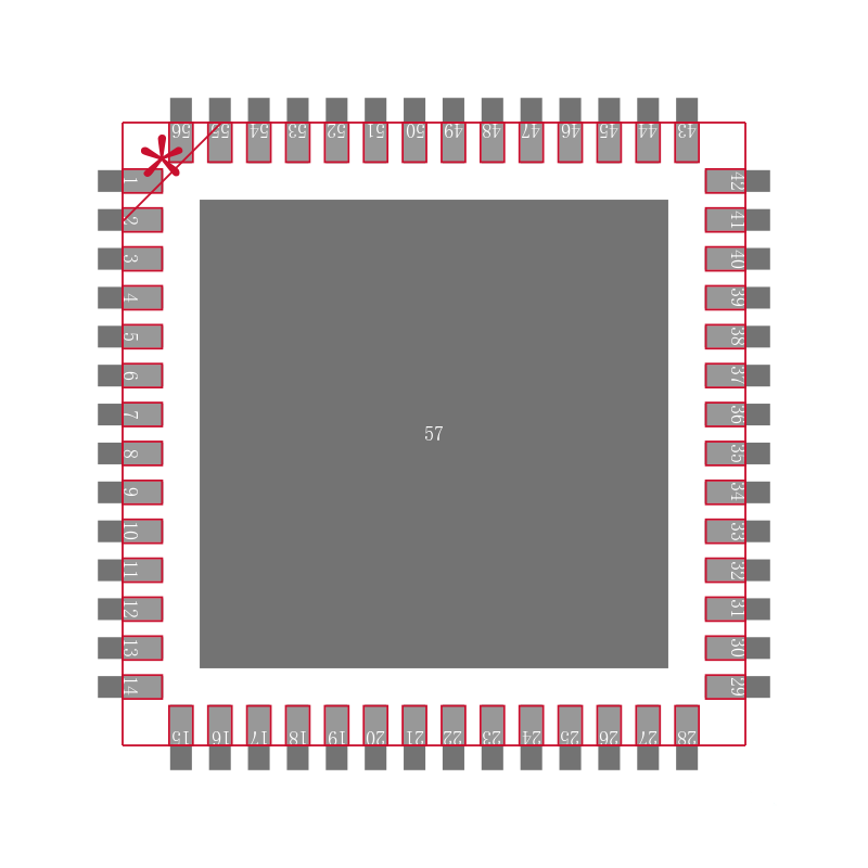 LAN7850-I/8JX封装焊盘图