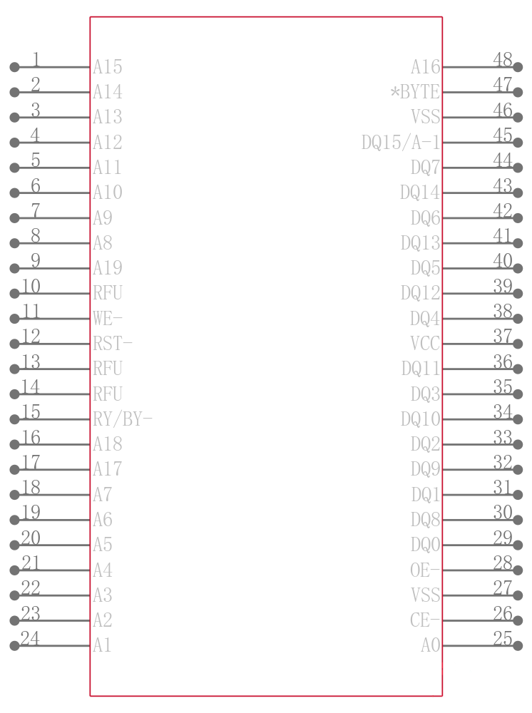 M29W160EB7AN6F TR引脚图