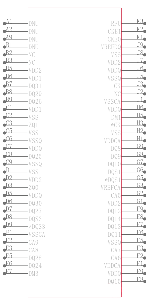 MT42L128M32D1GU-25 WT:A TR引脚图