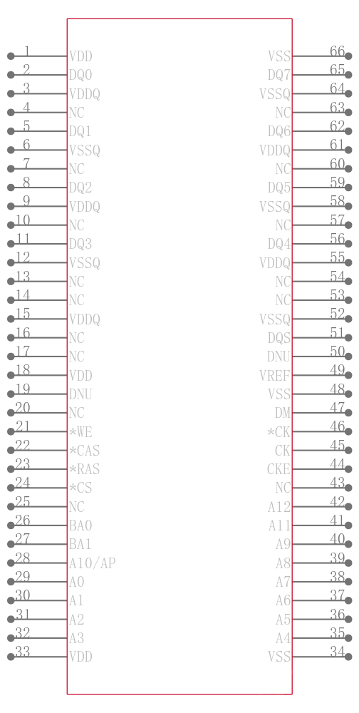 MT46V64M8TG-5B:D TR引脚图