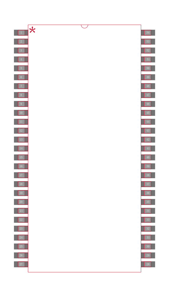 MT48LC4M16A2P-75:G TR封装焊盘图