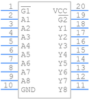 MM74HC541WMX引脚图