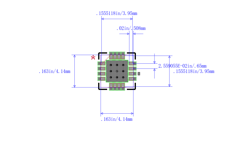 MSP430G2102IRSA16R封装图