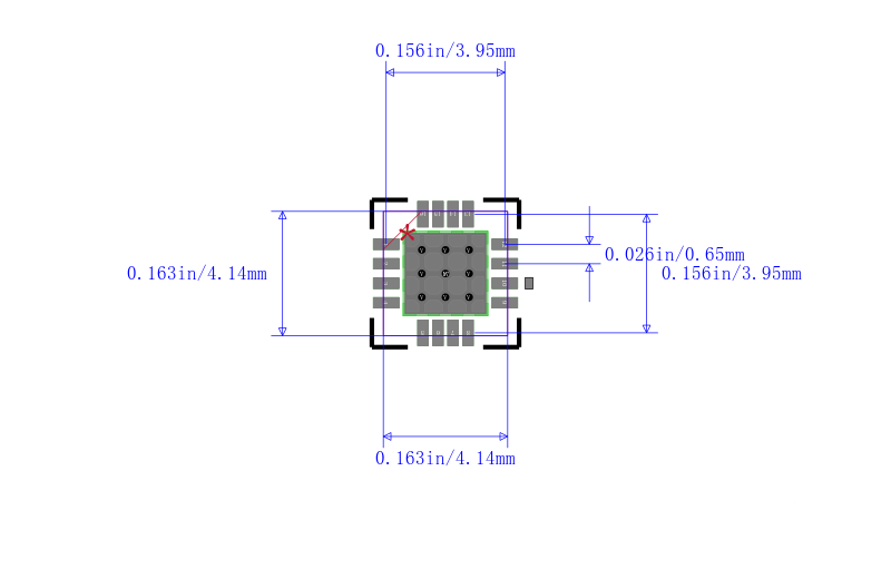 MSP430G2112IRSA16R封装图