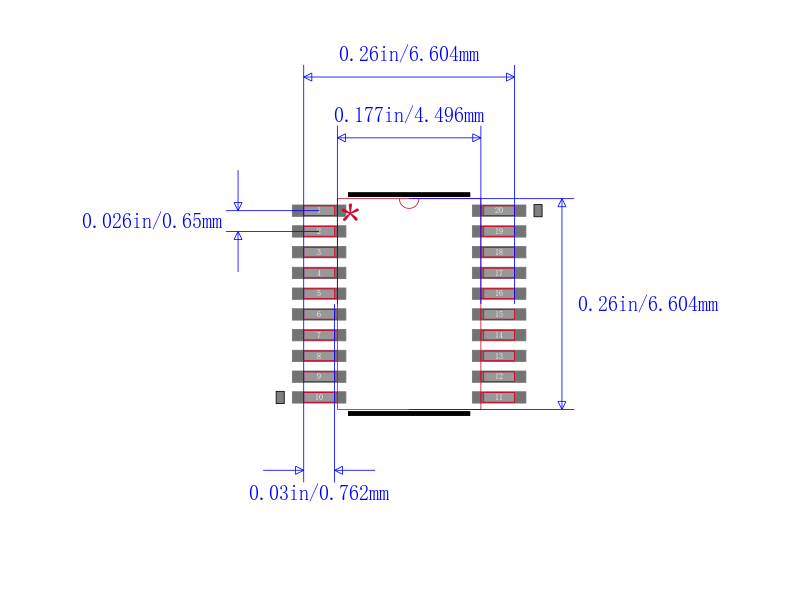 MSP430G2132IPW20R封装图