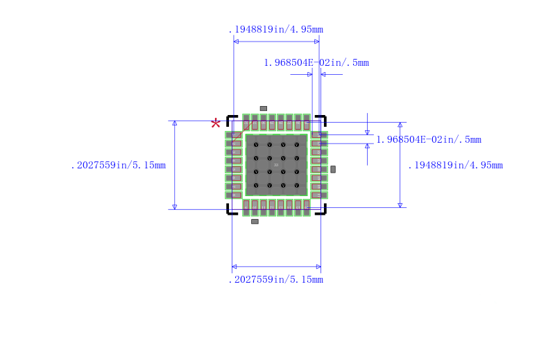 MSP430G2203IRHB32T封装图