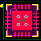 MCP73871-2CAI/ML封装焊盘图