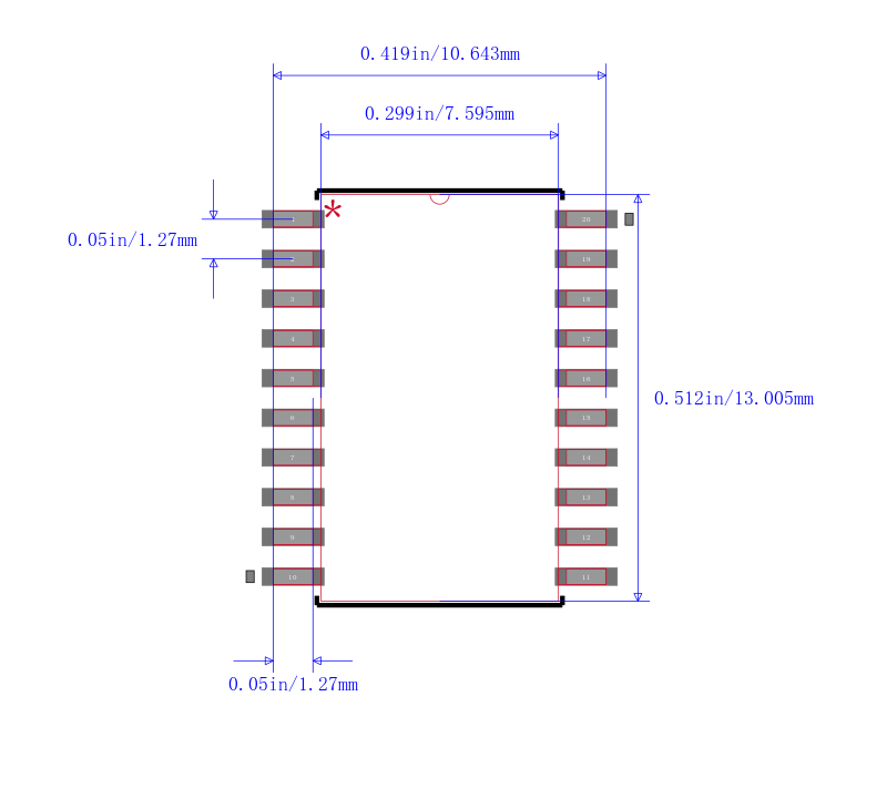 MSP430F110IDW封装图