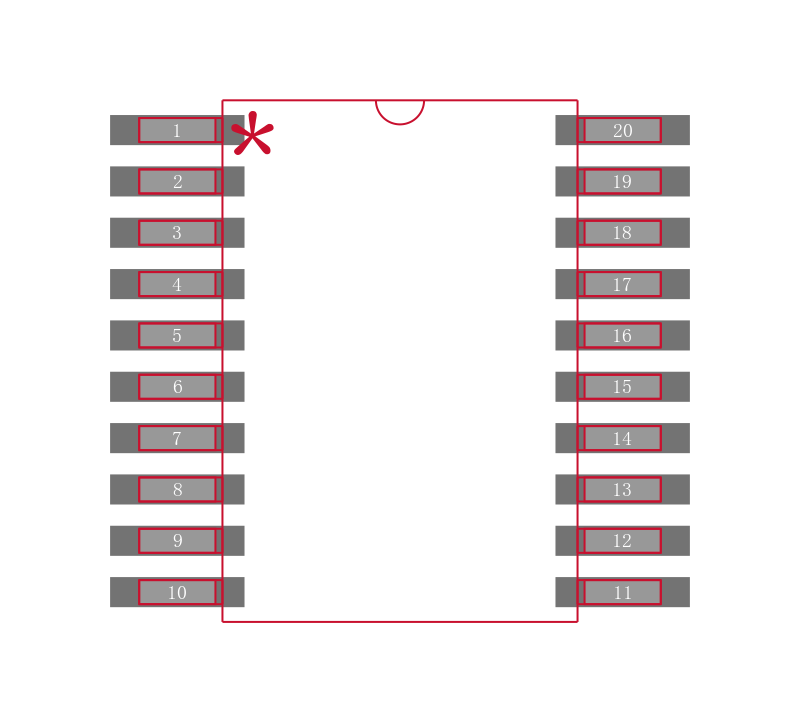 MSP430F1122IPWR封装焊盘图